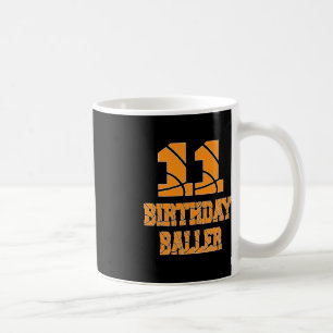 11th Birthday Baller Boy 11 Years Old Basketball T Coffee Mug