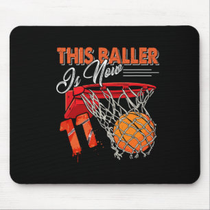 11th Birthday Basketball Fun 11 Years Old Kids Gi Mouse Pad