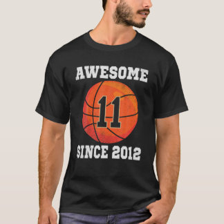 11Th Birthday Basketball Lover 11 Years Old Vintag T-Shirt