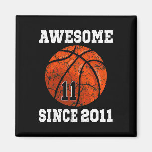11th Birthday Basketball Player 11 Years Old Vinta Magnet