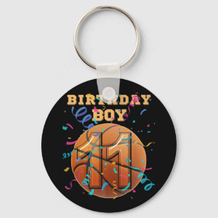 11th Birthday Boy 11 Years Old Basketball Players Key Ring