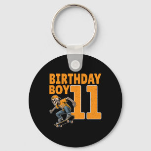 11th Birthday Boy 11 Years Old Skateboard Skateboa Key Ring