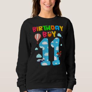 11th Birthday Boy Aeroplane Pilot 11 Year Old Heli Sweatshirt