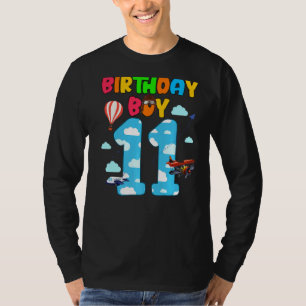 11th Birthday Boy Aeroplane Pilot 11 Year Old Heli T-Shirt