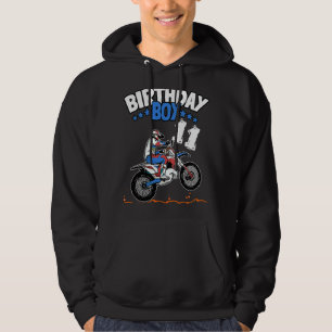 11th Birthday Boy Dirt Bike Kids 11 Years Old Boys Hoodie