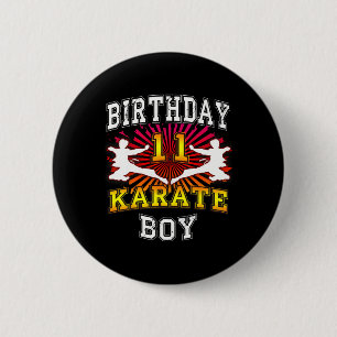 11th Birthday Boy - Karate 11 Years Old Kid 6 Cm Round Badge