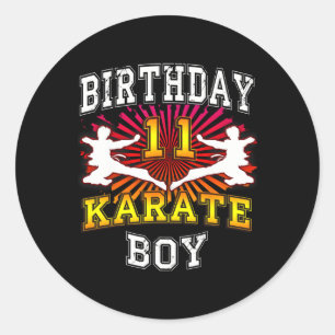 11th Birthday Boy - Karate 11 Years Old Kid Classic Round Sticker