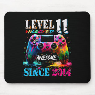 11th Birthday Boy Level 11 Unlocked Awesome Since  Mouse Pad