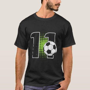 11th Birthday Boy Soccer Player Football 11 Years T-Shirt