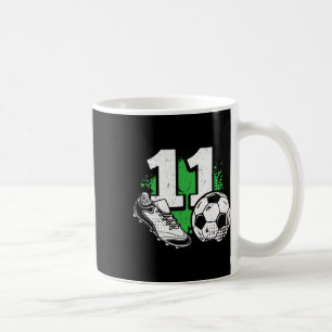 11th Birthday Boy Soccer Player Footll 11 Years Ol Coffee Mug