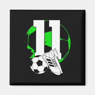 11th Birthday Boy Soccer Player Footll 11 Years Ol Magnet