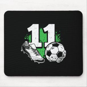 11th Birthday Boy Soccer Player Footll 11 Years Ol Mouse Pad