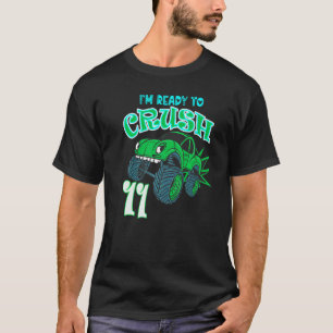11th Birthday  Boys I'm Ready To Crush 11 Monster  T-Shirt
