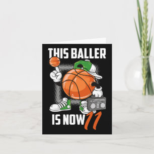 11th Birthday Bysketbyll Player Fun 11 Years Old K Card