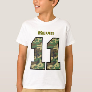 11th Birthday Camo One Year Custom Name V012A T-Shirt