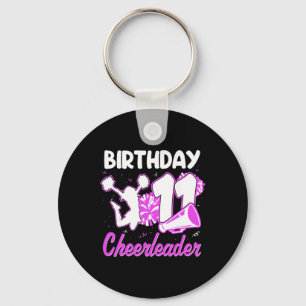 11th Birthday Cheerleader Girl 11 Years Old Cheerl Key Ring