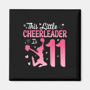 11th Birthday Cheerleader Girl 11 Years Old Cheerl Magnet