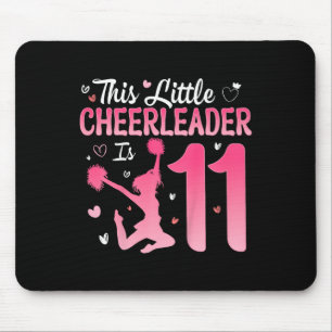 11th Birthday Cheerleader Girl 11 Years Old Cheerl Mouse Pad