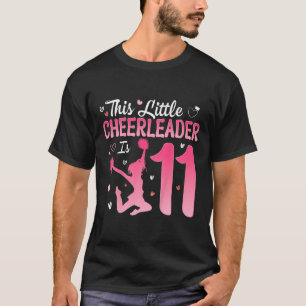 11th Birthday Cheerleader Girl 11 Years Old Cheerl T-Shirt