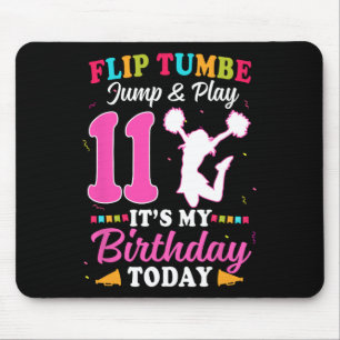 11th Birthday Cheerleading Girl 11 Year Old Cheerl Mouse Pad
