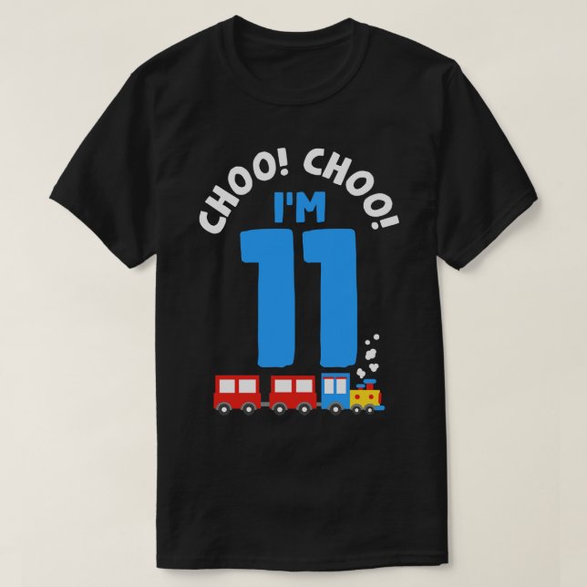 11th Birthday Choo Choo Train T-Shirt (Design Front)