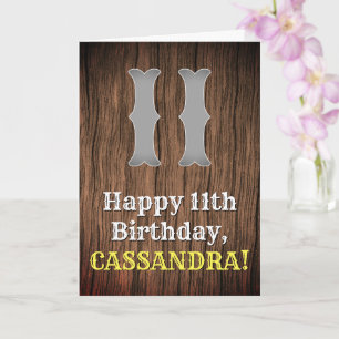 11th Birthday: Country Western Inspired Look, Name Card