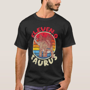11th Birthday Eleven O Saurus Stegosaurus I Family T-Shirt