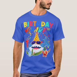 11th Birthday Family Shark Kids Eleven Eleven Elev T-Shirt