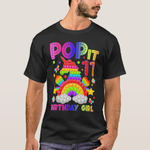 11th Birthday Fidget Toy Pop It Birthday Girl 11 Y T-Shirt
