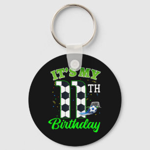 11th Birthday Football Boy Girl Kids Soccer Sports Key Ring