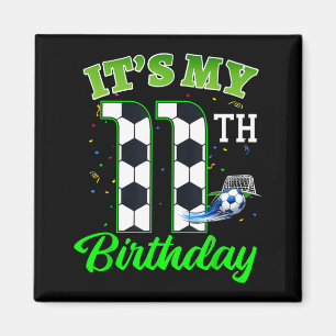 11th Birthday Football Boy Girl Kids Soccer Sports Magnet