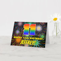 11th Birthday: Fun, Colourful Celebratory Firework