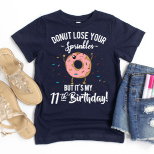 11th Birthday Funny Doughnut Eleventh BDay Party T-Shirt