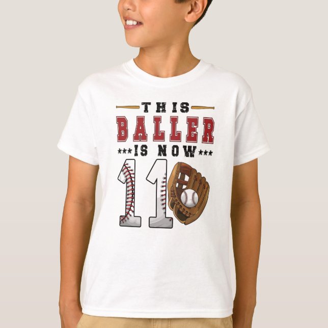 11th Birthday Gift Baseball Player 11 Year Old Boy T-Shirt (Front)