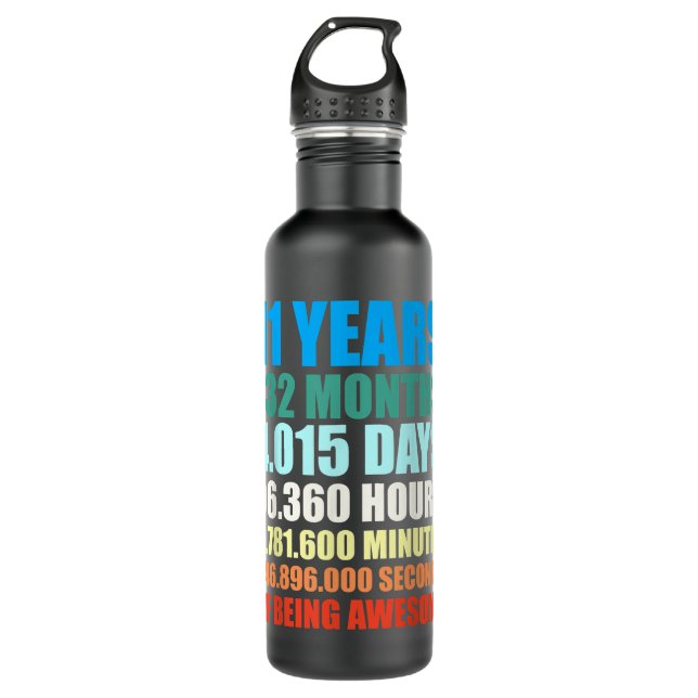 11th Birthday Gift Boys 11s Years Beings Awesome 710 Ml Water Bottle (Front)
