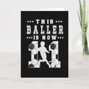 11th Birthday Gift Soccer Player 11 Year Old Boy Card