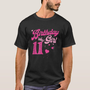 11th Birthday Girl Crown 11 Years Old Bday  T-Shirt