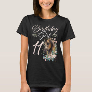 11th Birthday Girl Horse  11 Years Old Bday T-Shirt