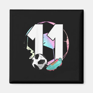 11th Birthday Girl Soccer Player Footll 11 Years O Magnet