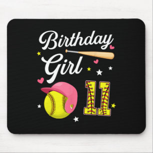 11th Birthday Girl Softll Eleventh Bday 11 Eleven  Mouse Pad