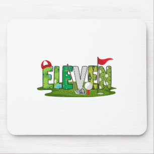 11th Birthday Golf Theme 11 Year Old Kids Sport Pa Mouse Pad
