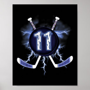 11th Birthday - Ice Hockey 11 Years Old Poster