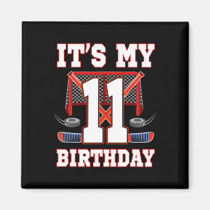 11th Birthday Ice Hockey Player 11 Years Old Party Magnet