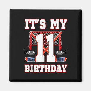 11th Birthday Ice Hockey Player 11 Years Old Party Magnet