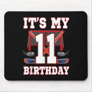 11th Birthday Ice Hockey Player 11 Years Old Party Mouse Pad