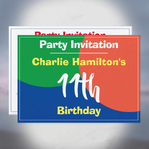 11th Birthday Invitation