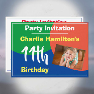 11th Birthday Invitation with Photo