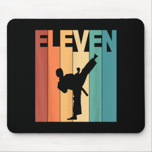 11th Birthday Karate Taekwondo Theme 11 Year Old Mouse Pad
