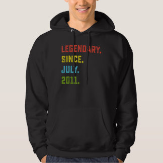11th Birthday Legendary Since July 2011 11 Years Hoodie