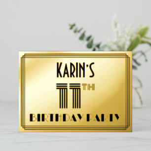 11th Birthday Party — Art Deco Style “11” & Name
